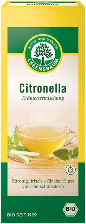 Ceai de Citronella, eco-bio, 20 pliculete a 1,5 g, 30 g, Lebensbaum