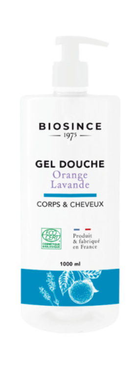 Gel de dus organic pentru corp si par cu Lavanda si Portocala, 1000ml, Biosince 1975