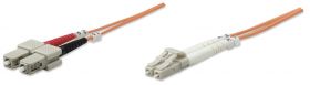 Intellinet 1.0m LC-SC M/M cabluri din fibră optică 1 m OM1 Portocală (471251)