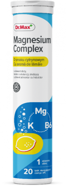 Dr. Max Magnesium Complex, 20 comprimate efervescente