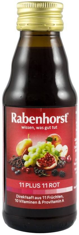 Suc de fructe Rosu 11 plus 11, 125ml - Rabenhorst