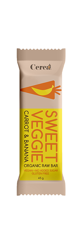 Baton sweet veggie morcov cu banana, fara gluten, eco-bio, 45g - Cerea