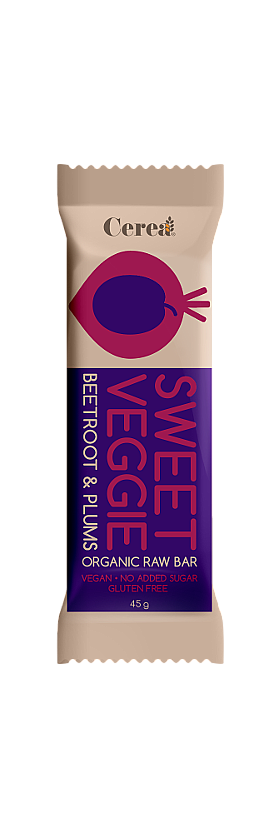 Baton sweet veggie sfecla cu prune, fara gluten, eco-bio, 45g - Cerea