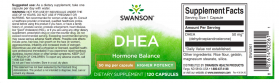 DHEA 50 mg Higher Potency (Dehidroepiandrosteron) 120 cps - Swanson