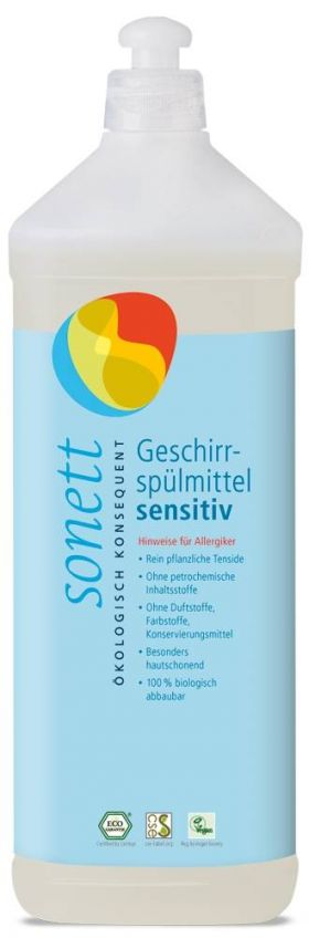 Detergent Ecologic Spalat Vase Senzitiv - 1000ml - SONETT