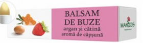 Balsam de buze cu ulei de argan, catina si aroma de capsuna 4.8 - Manicos