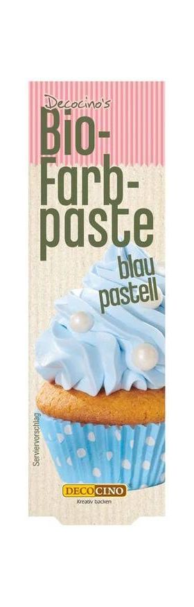 Colorant alimentar pasta, culoare albastru pastel, eco-bio, 25 g, Decocino`s