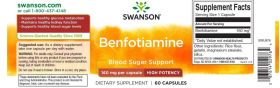 Benfotiamine (Vitamina B1) 160 mg, 60 capsule - Swanson