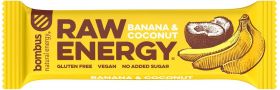 Baton proteic cu banane si nuca de cocos, eco-bio, 50g - Bombus