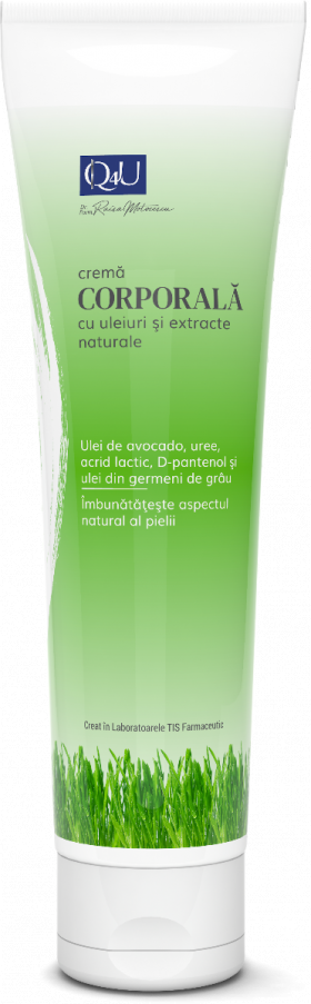 Crema corporala cu ulei de avocado Q4U, 150ml, Tis Farmaceutic