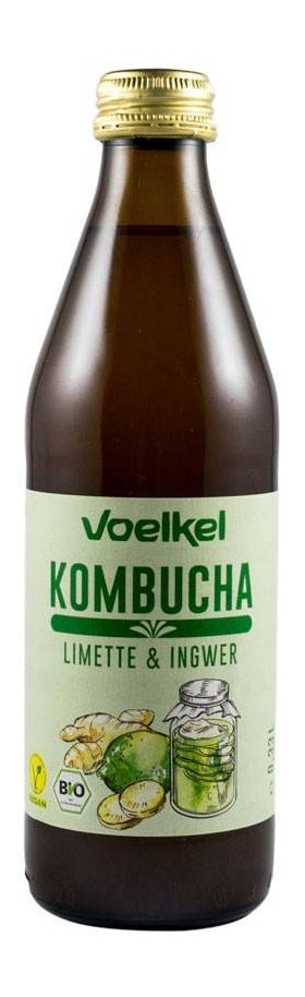 Bautura Kombucha cu limete si ghimbir, eco-bio, 330ml - Voelkel
