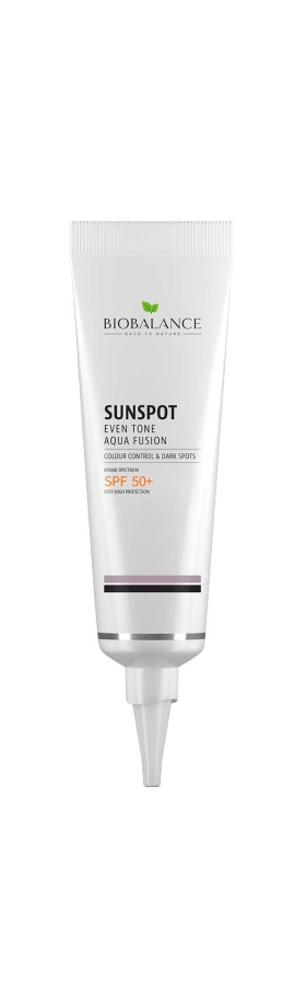 Crema solara SPF 50+ uniformizanta impotriva petelor pigmentare Aqua Fusion, 40ml, Bio Balance