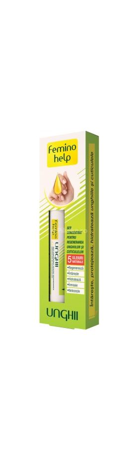 Ser pentru regenerarea unghiilor si cuticulelor Femino help, 2 ml, Zdrovit