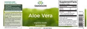 Aloe Vera Extract 200:1, 25 mg, 100 softgels - Swanson