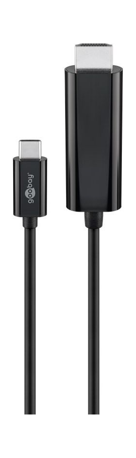 cablu usb-c hdmi standard 1.8 m negru, goobay