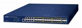 PLANET Planet GS-6311-16S8C4XR Layer 3 16-Port 100/1000X SFP + 8-Port Gigabit TP/SFP combo + 4-Port 10G SFP+ Managed Ethernet Switch with 36-72V DC Redundant Power (hardware-based Layer 3 RIPv1/v2, OSPFv2 dy (GS-6311-16S8C4XR)