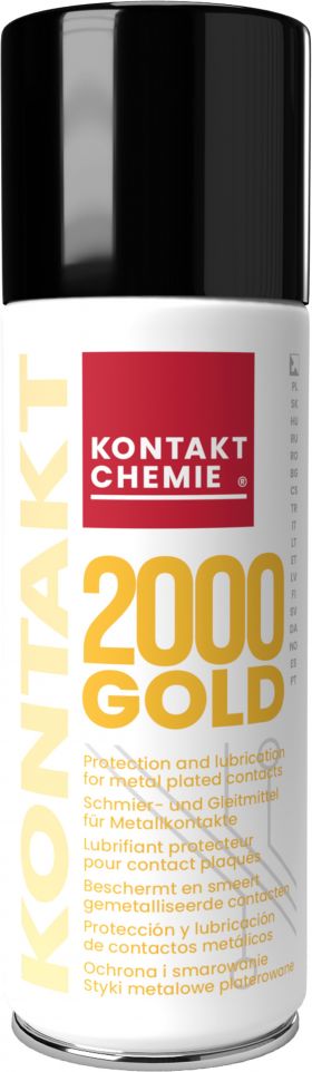 spray lubrifiant de protectie pentru contacte placate cu metal, 200ml, gold 2000 kontakt chemie