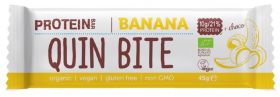 Baton bio proteic cu ciocolata si banane - Quin Bite 45 g | Quin Bite