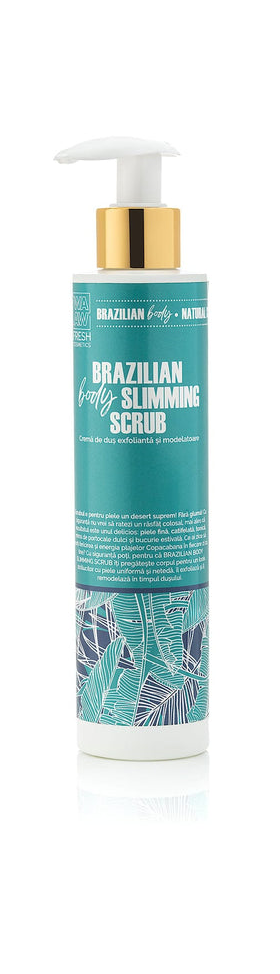 Crema de dus exfolianta si modelatoare Brazilian Body Slimming Scrub, 200ml, Wawa Fresh Cosmetics