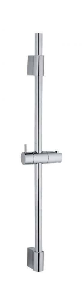 Bara cu suport pentru dus, Wenko, Classic, 70 cm, inox, gri