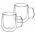Set 2 cani termorezistente Mia, Ambition, 390 ml, sticla termorezistenta