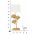Lampa de masa Glamy, Mauro Ferretti, 1 x E27, 40W, fier/poliester, auriu/alb