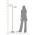 Lampadar Oval Glamy, Mauro Ferretti, 2 x E27, 40W, 51x24x180 cm, fier