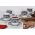 Set 6 cesti cu farfurie GELENEKSEL 003, Helen Porselen, ceramica, multicolor