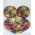 Set 6 farfurii pentru desert PRS 333, Helen Porselen, 20x20x2 cm, portelan, multicolor