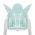 Perna universala copii Baby Pad, Angel Wings, 60x63x5 cm, Bumbac, Verde menta