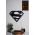 Decoratiune luminoasa LED, Superman, MDF, 60 LED-uri, Galben