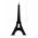 Decoratiune luminoasa LED, Eiffel Tower, MDF, 60 LED-uri, Rosu