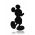 Decoratiune luminoasa LED, Mickey Mouse, MDF, 60 LED-uri, Galben