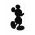 Decoratiune luminoasa LED, Mickey Mouse, MDF, 60 LED-uri, Roz