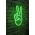 Decoratiune luminoasa LED, Victory Sign, Benzi flexibile de neon, DC 12 V, Verde