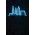 Decoratiune luminoasa LED, City Skyline, Benzi flexibile de neon, DC 12 V, Albastru