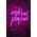 Decoratiune luminoasa LED, Work Hard Play Hard, Benzi flexibile de neon, DC 12 V, Roz