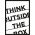 Decoratiune de perete, Think Outside The Box, Metal, Dimensiune: 35 x 50 cm, Negru