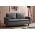 Canapea 2 locuri, Futon, 859FTN2713, Metal, Gri deschis