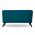 Canapea extensibilă cu 2 locuri, Futon, 859FTN1276, Metal , Verde petrol