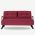 Canapea extensibilă cu 2 locuri, Futon, 859FTN2710, Metal , Maro