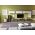 Living Pati 141 - Mobila Sufragerie Gri Beton + Alb