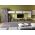 Living Pati 141 - Mobila Sufragerie Gri Beton + Alb