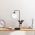 Lampa de masa, Fulgor, 942FLG1344, Metal, Alb/Negru