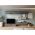 Living Pati 202 - Mobila Sufragerie Gri Beton + Alb