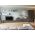 Living Pati 195 - Mobila Sufragerie Gri Beton + Alb