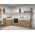 Set Mobila Bucatarie Colt Gastro 140*300 Alb/Stejar - C29