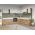 Set Mobila Bucatarie Colt Gastro 300*240 Alb/Stejar - C28