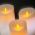 Set 3 lumanari LED multicolore cu efect de flacara cu telecomanda Lendles, InnovaGoods, Ø7.5 x 10 cm, bej