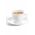 Set 6 cesti cu farfurioara, Luminarc, Trianon, 220 ml, sticla, alb